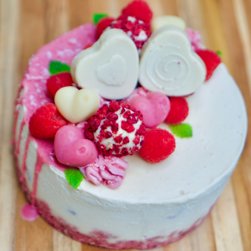 White Chocolate Raspberry Cake