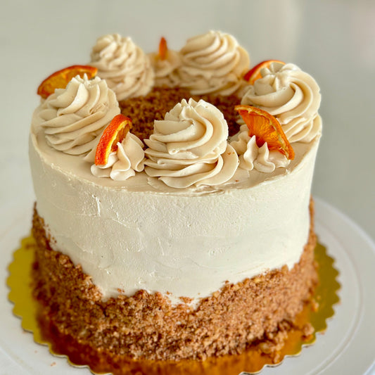 Carrot Cake with Cultured Orange Frosting