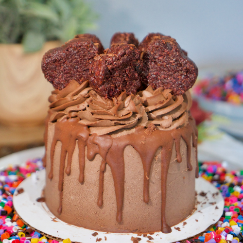 Red Velvet Cherry Ice Cream Cake