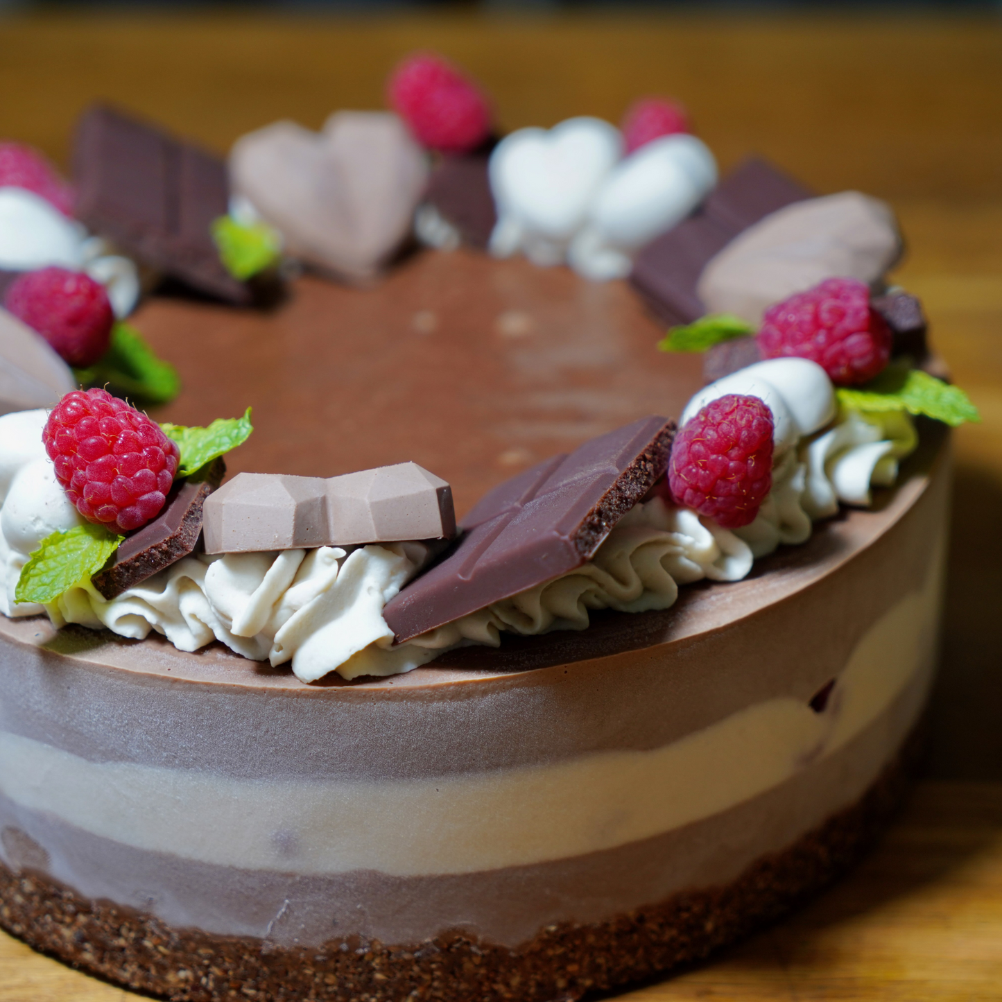 Layered Raspberry Chocolate Cake